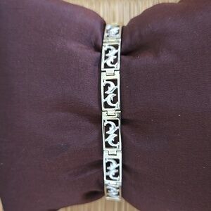 925 Dolphin Two-tone 7" Bracelet